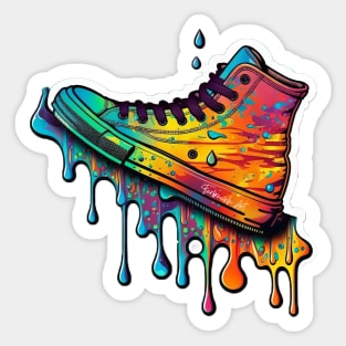 Colorful melting Sneaker design #1 Sticker